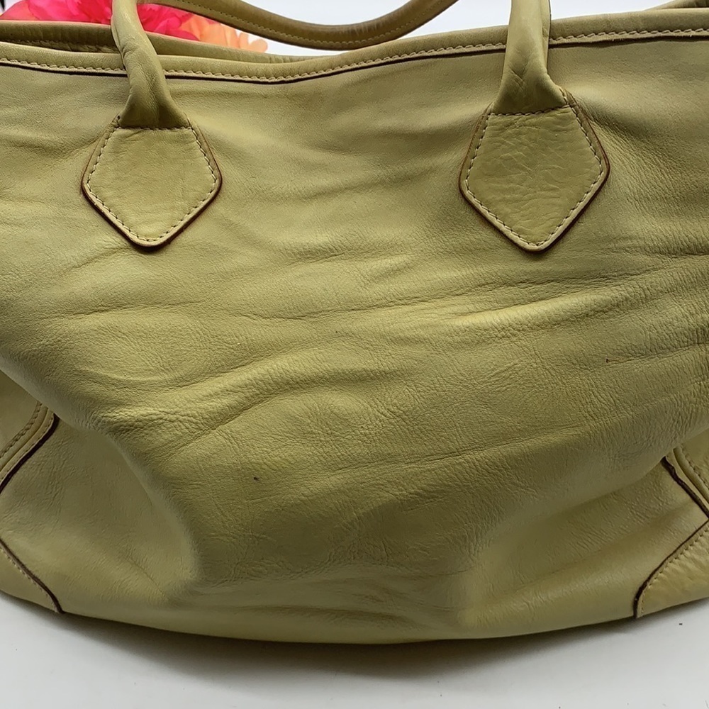 Falorni Italia Le Borse Yellow Leather shoulder Bag. LP1464 - Picture 3 of 11